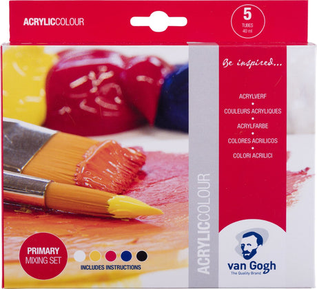 Ensemble de mélange primaire de peinture acrylique Bruynzeel van Gogh | 5x40 ml