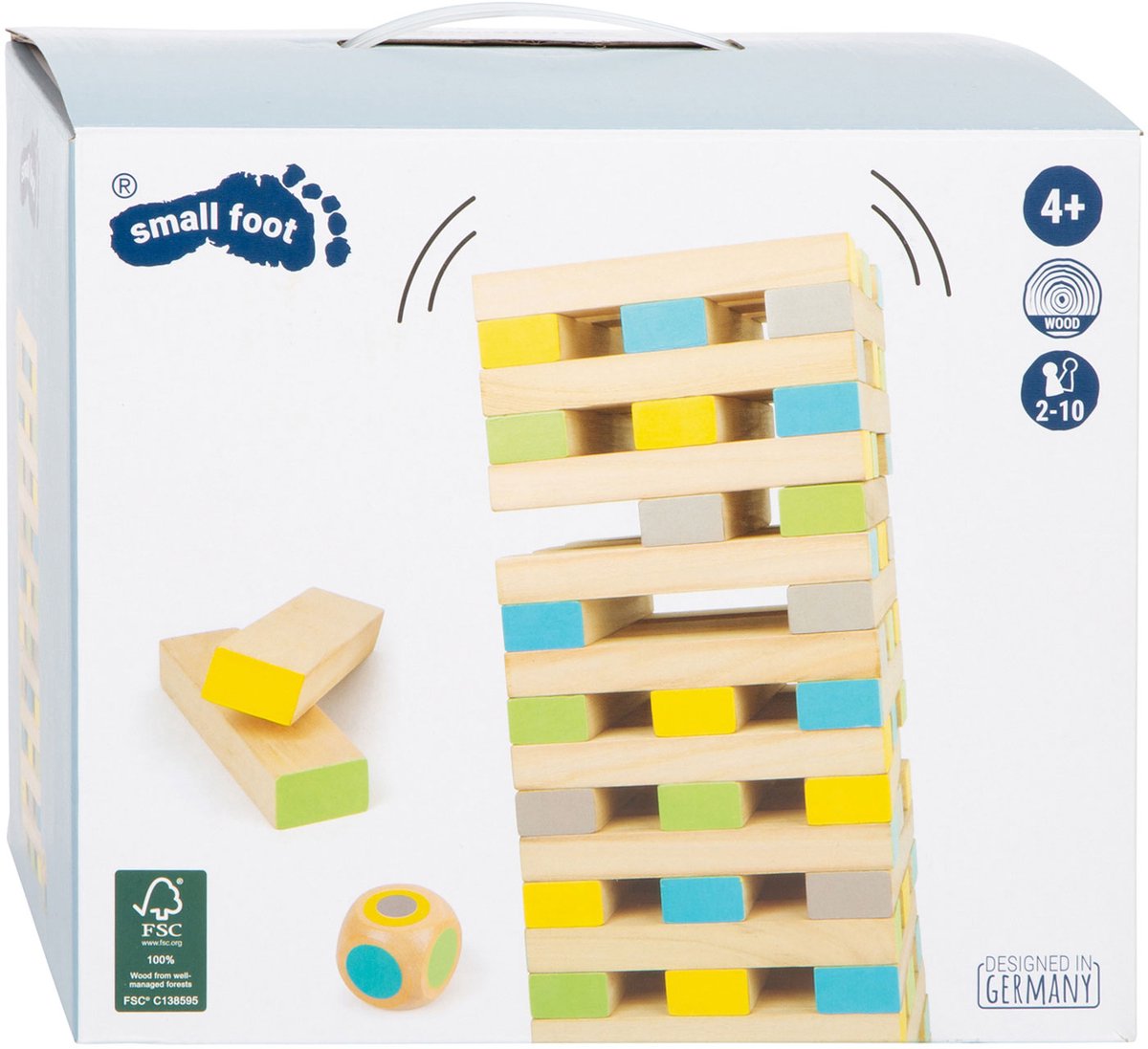 Small foot - jeu d'équilibre tour oscillante en bois xxl