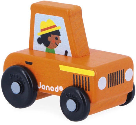 Janod - carrefour - tracteur en bois