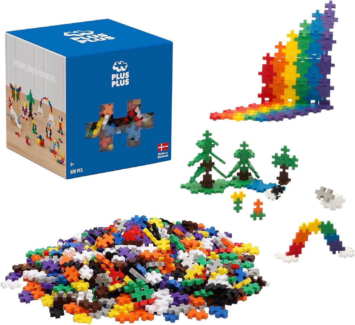 Jeu de construction Plus-Plus Basic 600 pièces - 3310 - jouets de construction - jouets de construction - ensemble avec blocs de construction - à partir de 5 ans
