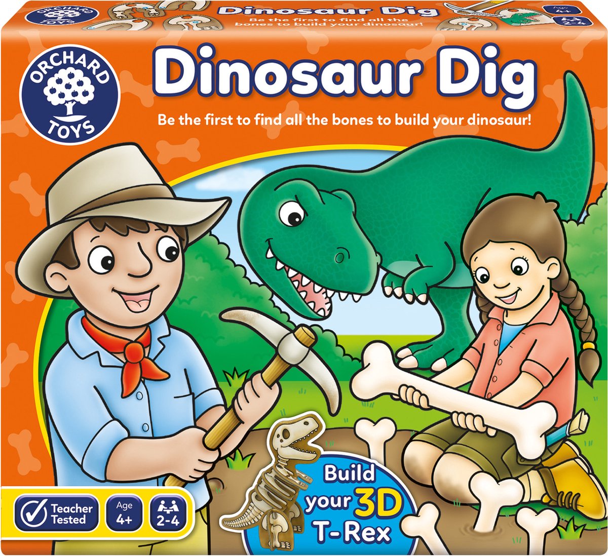 Jouets du verger - fouille de dinosaures - soyez le premier à récupérer les os de dinosaures - jeu de mémoire - à partir de 4 ans