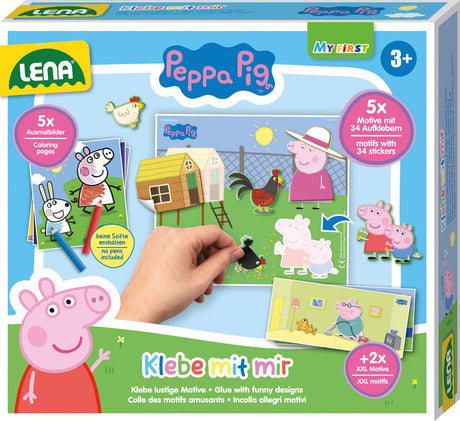 Jeu d'artisanat éducatif Lena Peppa Pig - apprendre à coller et à coller.