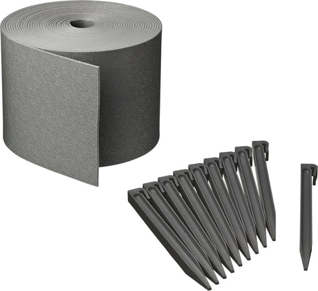 Nature Border Rand Set H15 cm x 10 m avec stylo gris