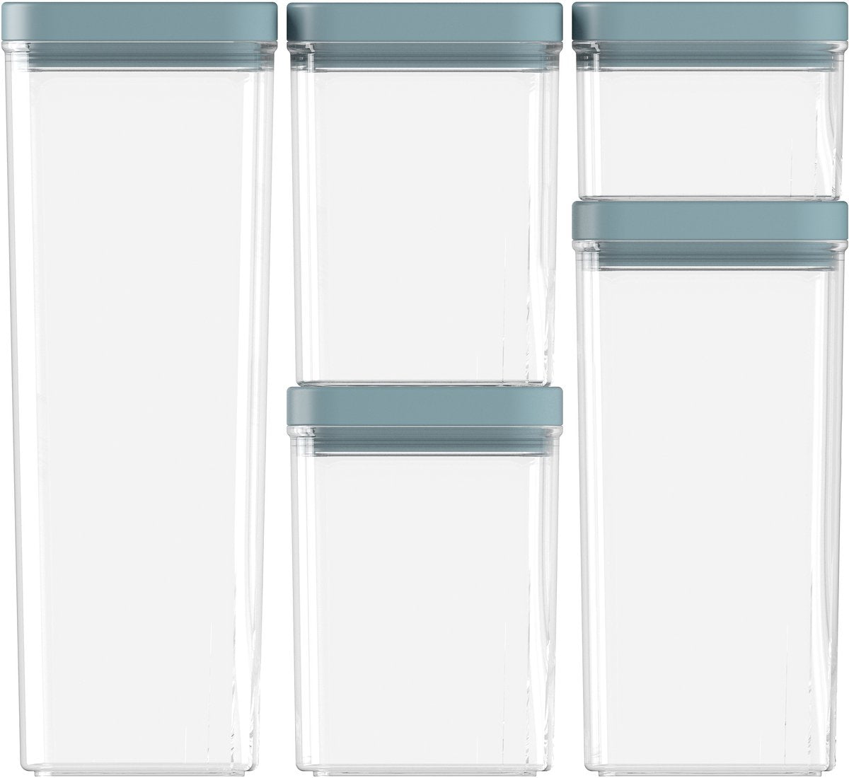Bidons de conservation Curver Kara - set 0,5l + 2x1,2l + 1,8l + 2,4l - bleu turquoise
