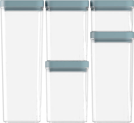 Bidons de conservation Curver Kara - set 0,5l + 2x1,2l + 1,8l + 2,4l - bleu turquoise