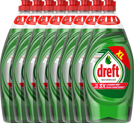 Liquide vaisselle à main liquide original Dreft Platinum Quickwash - 8 x 820 ml