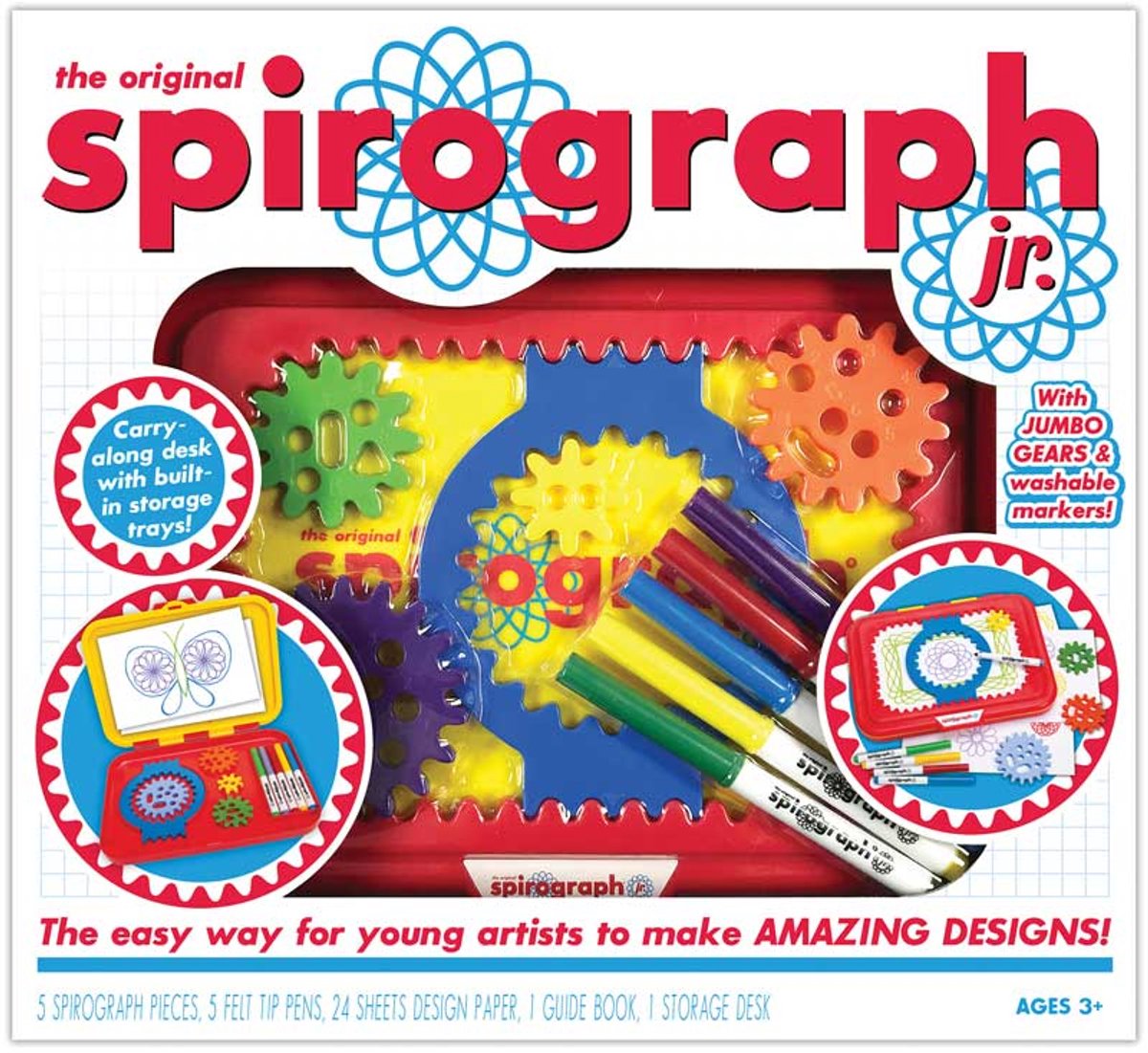 Coffret de dessin créatif Spirograph junior - pour les enfants à partir de 3 ans - stimule la créativité