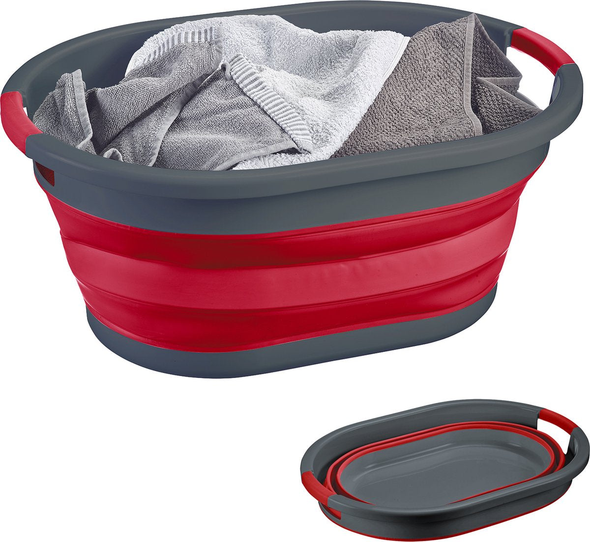 Panier à linge Westmark - panier à linge pliable, peu encombrant et pratique, poignées, adapté au rangement ou comme organisateur, idéal pour les petits espaces - 24 litres