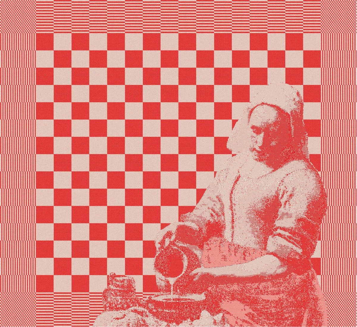 Ddddd torchon laitière 60 x 65 rouge | 6 pièces