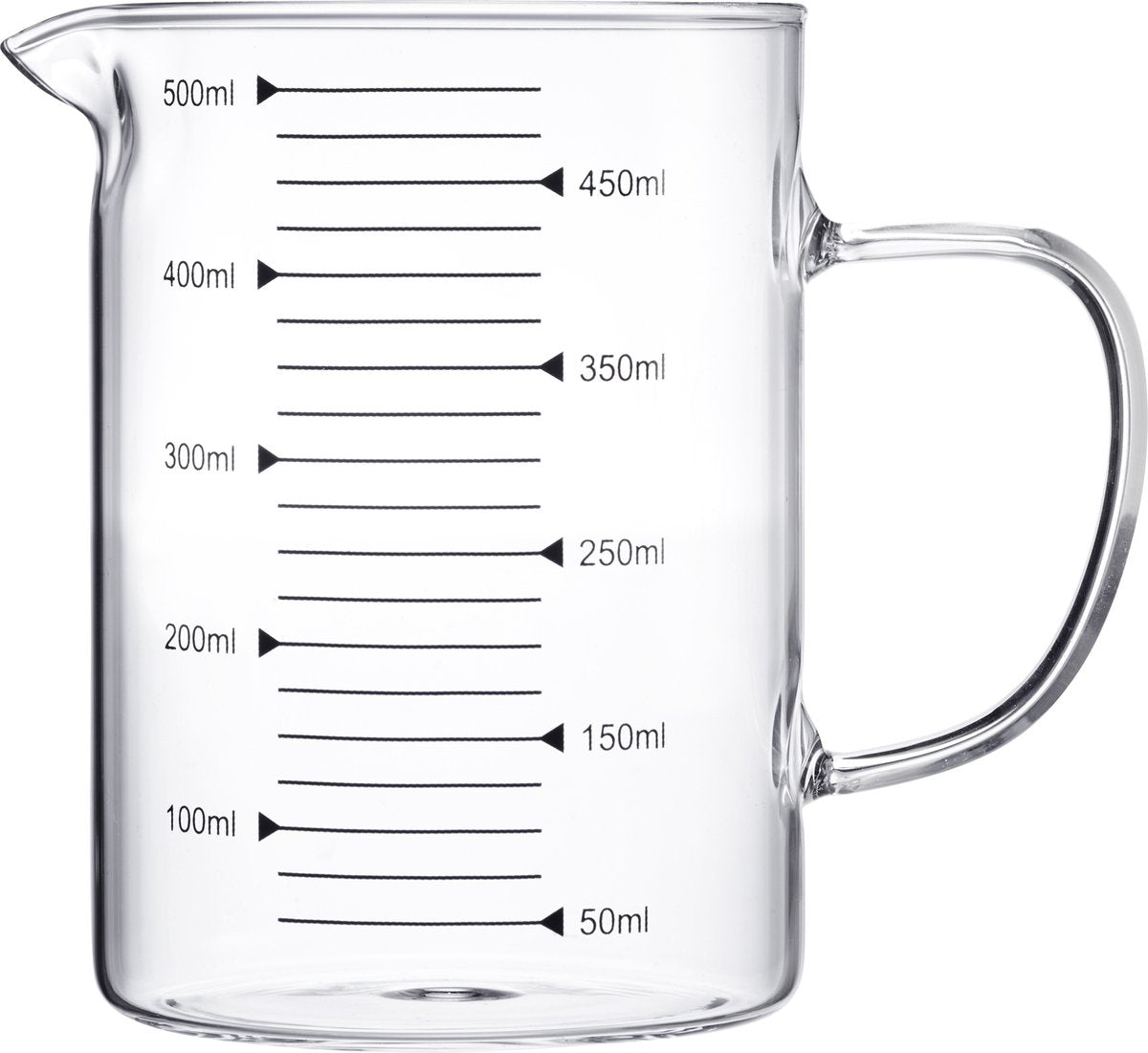 Tasse à mesurer en verre Westmark - idéale pour mesurer les ingrédients pour la pâtisserie et la cuisine, passe au micro-ondes, résistante à la température, poignée ergonomique - 0,5 litre