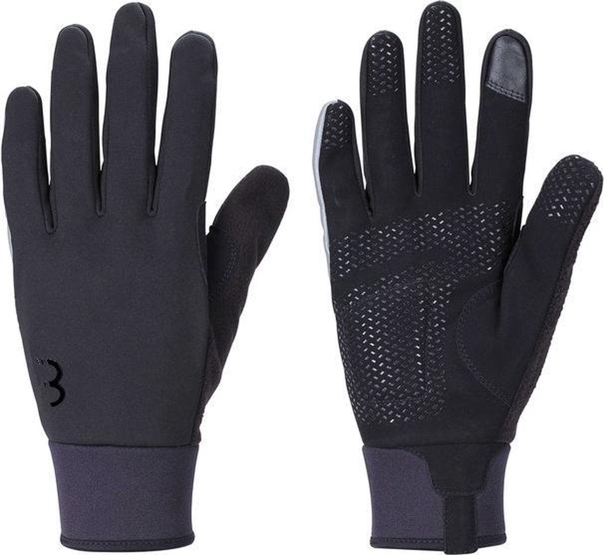 Bbb cycling controlzone fietshandschoenen winter - 5 - 10 ℃ - winddichte wielrenhandschoenen heren dames - sporthandschoenen - touchscreen compatibel - zwart - maat m- bwg-36