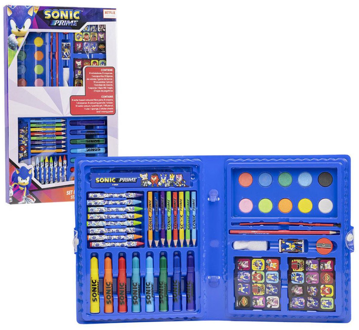 Disney,lilo_and_stitch sonic prime dessin coffret de dessin - 43 pièces