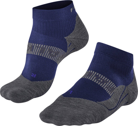 Falke ru4 cool chaussettes de course courtes en matériau fonctionnel anti-ampoules hommes bleu - taille 46-48