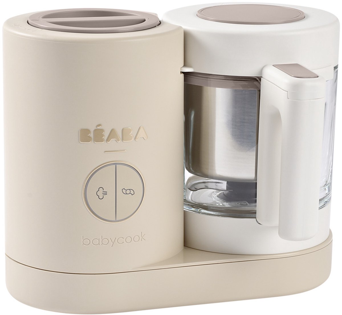 Béaba babycook néo – Robot culinaire pour bébé 6 en 1 – cuire à la vapeur, mélanger, décongeler, chauffer – verre inox – éco-conception – 1250 ml – argile