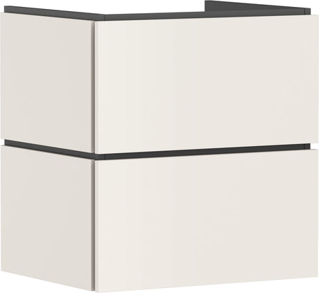 Hansgrohe xilesa e - meuble de salle de bain - format 580 470 mm - 2 tiroirs - tiroirs à ouverture par pression - pour lavabo - sable beige mat