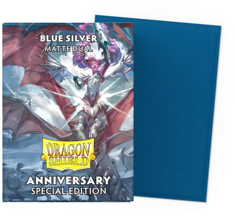 Dragonshield 100 box double pochettes édition anniversaire bleu argent
