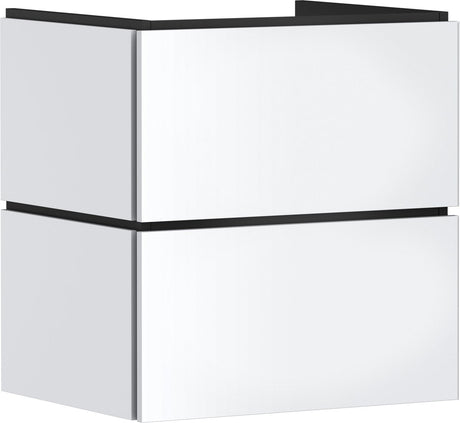 Hansgrohe xilesa e - meuble de salle de bain - format 580 470 mm - 2 tiroirs - tiroirs à ouverture par pression - pour lavabo - blanc mat