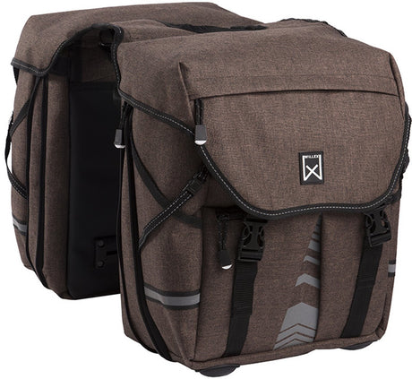 Sac à bagages Willex 1200 - sac à vélo double S - 20 litres - marron