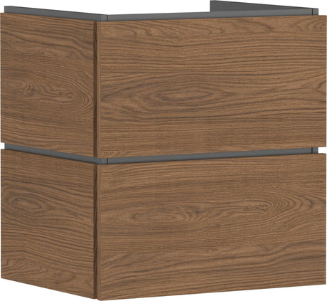 Hansgrohe xilesa e - meuble de salle de bain - format 580 470 mm - 2 tiroirs - pour lavabo - chêne cachemire