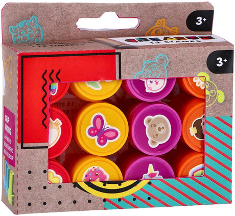 Creafun tampons 12 pièces avec encre | 4 pièces