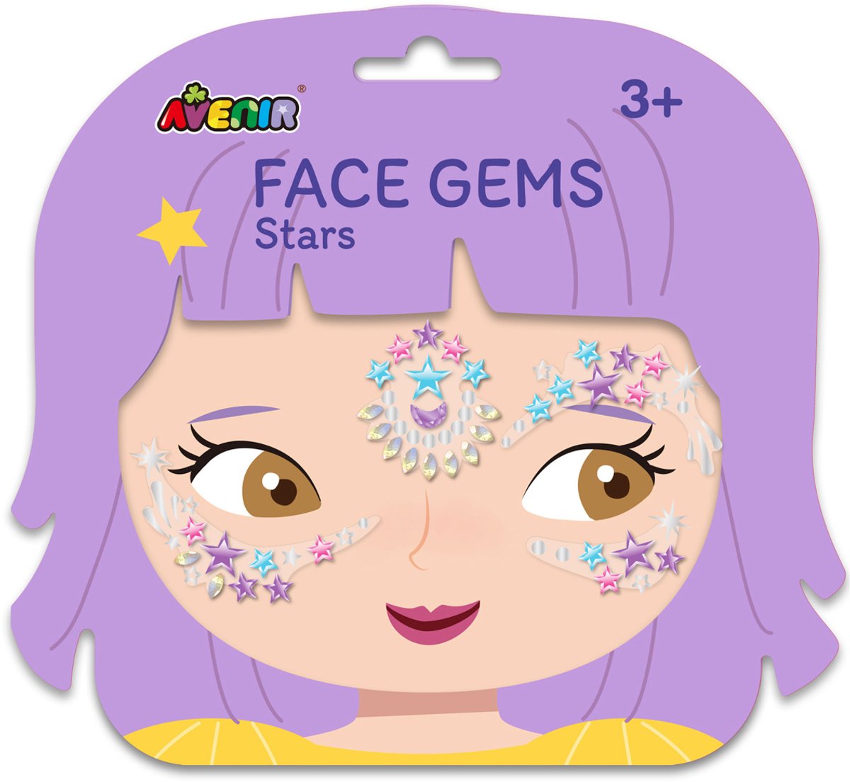 Stickers visage Avenir - étoile - bijou visage - à décorer soi-même - 3 ans