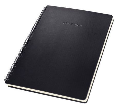 Sigel - cahier à spirale - conceptum - a4 - noir - couverture rigide - 160 pages - ligne - papier 80 grammes - si-co821