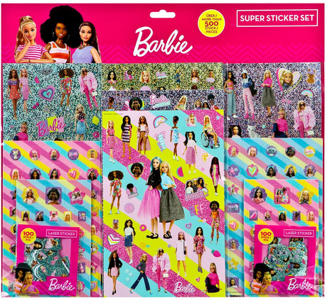Ensemble d'autocollants super sans marque sans marque Barbie