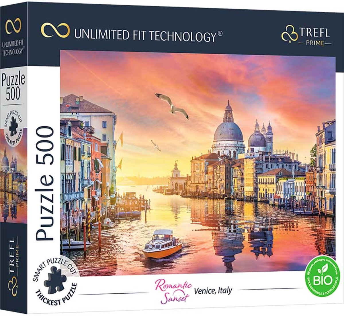 Puzzle Trefl Venise 500 pièces - carton coloré FSC.