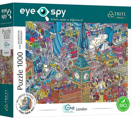 Trefl puzzle 1000 pièces uft eye-spy voyage dans le temps londres fsc.