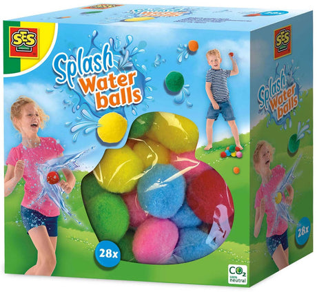 Ses creative ses - boules d'eau éclaboussantes - ballons d'eau réutilisables - peuvent être utilisés secs et humides - couleurs gaies - 28 boules par ensemble - alternative aux ballons d'eau - jeux d'été en plein air - jouets de piscine