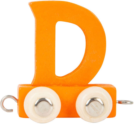 Small foot - train de lettres en bois orange - d - 12 pièces