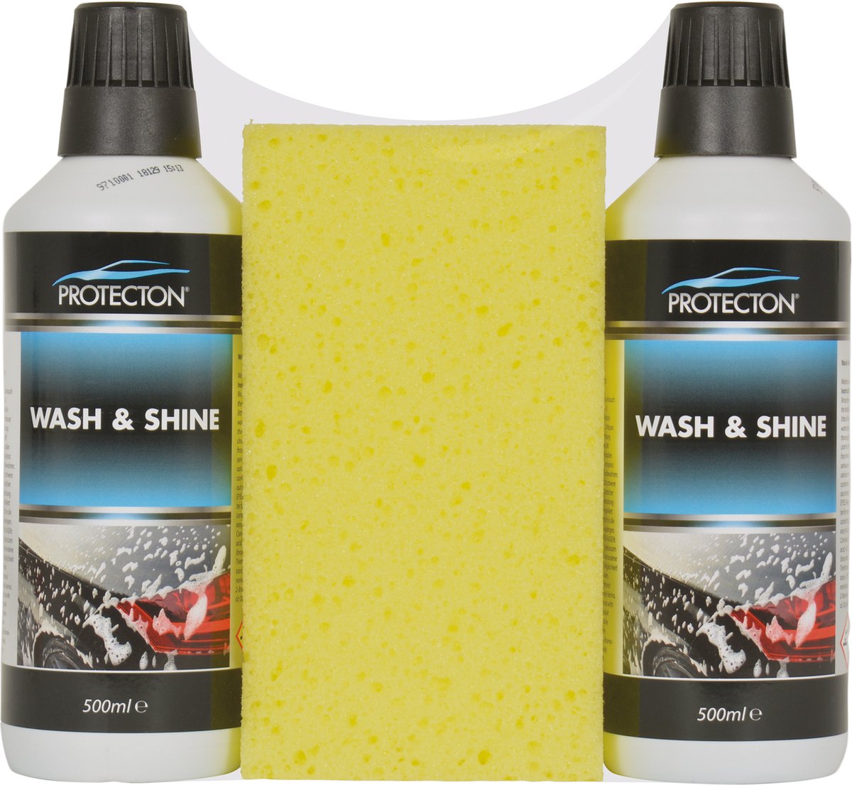 set de nettoyage Wash Shine avec éponge 1 litre 3 pièces