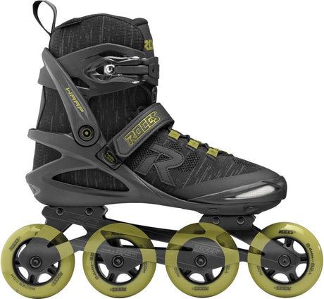 Roces warp thread tif 84 rollers en ligne unisexe – roues 4x84mm – rollers fitness – noir vert – taille 40