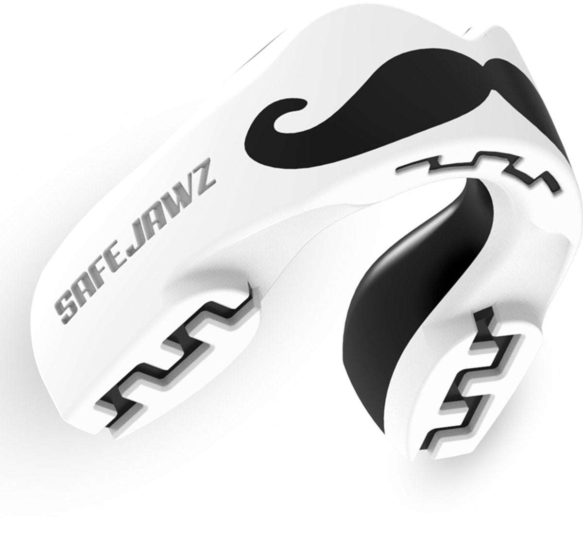 Safejawz protège-dents extro-série moustache blanc noir junior