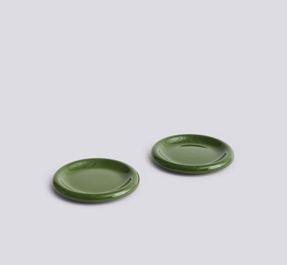 Hay ac459-a668-ai60-02ay assiette barro lot de 2 ø18 x h2,4 cm matière terre cuite coloris vert
