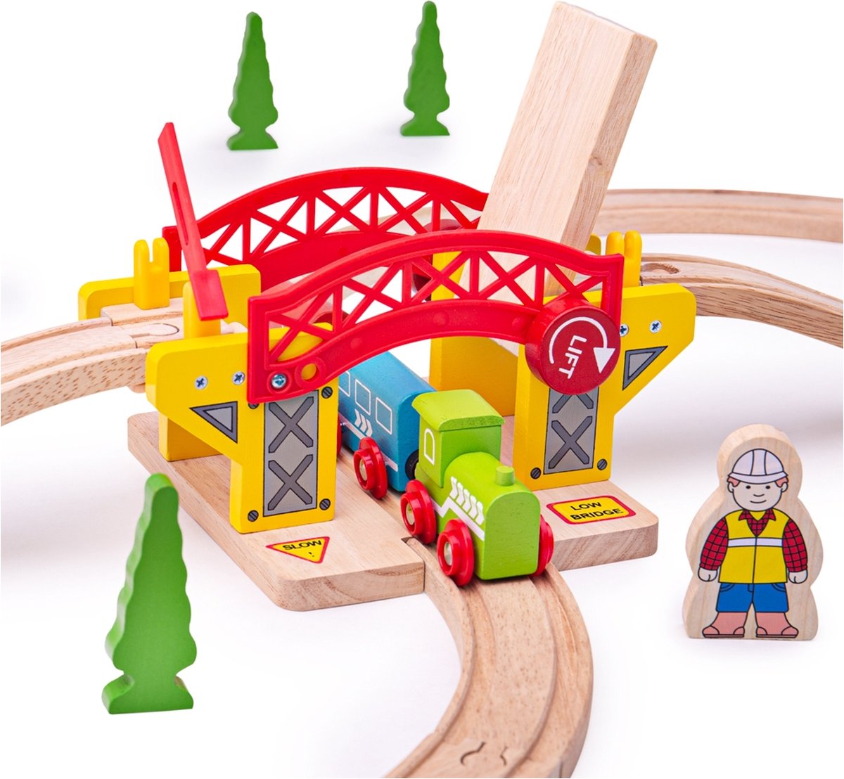 Rails en bois Bigjigs - pont levant