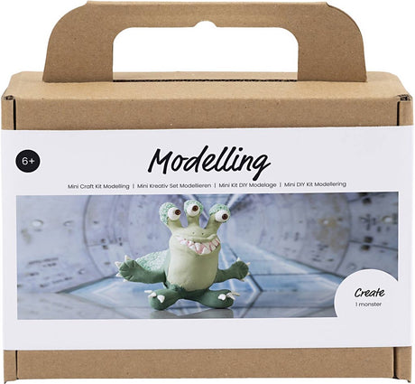 Entreprise créative https: www.cchobby.nl mini-hobbyset-boetseren-monster-lulu-lichtgroen-donkergroen-1-doos