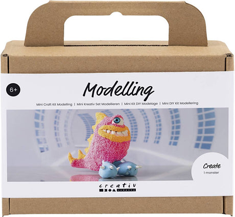 Entreprise créative https: www.cchobby.nl mini-hobbyset-boetseren-monster-freddy-neon-roze-1-doos