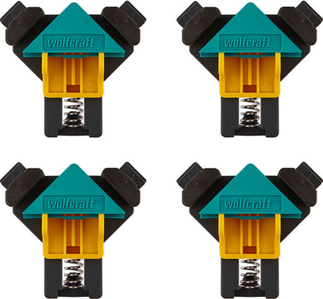 Wolfcraft - pinces d'angle 4 pièces - jeu de pinces d'angle - pinces à colle d'angle - 8626000