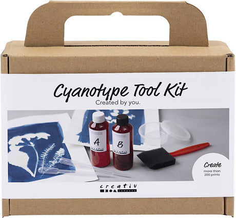 Société Creativ https : www.ccobby.nl toolkit-for-cyanotype-accessories-blue-1-box