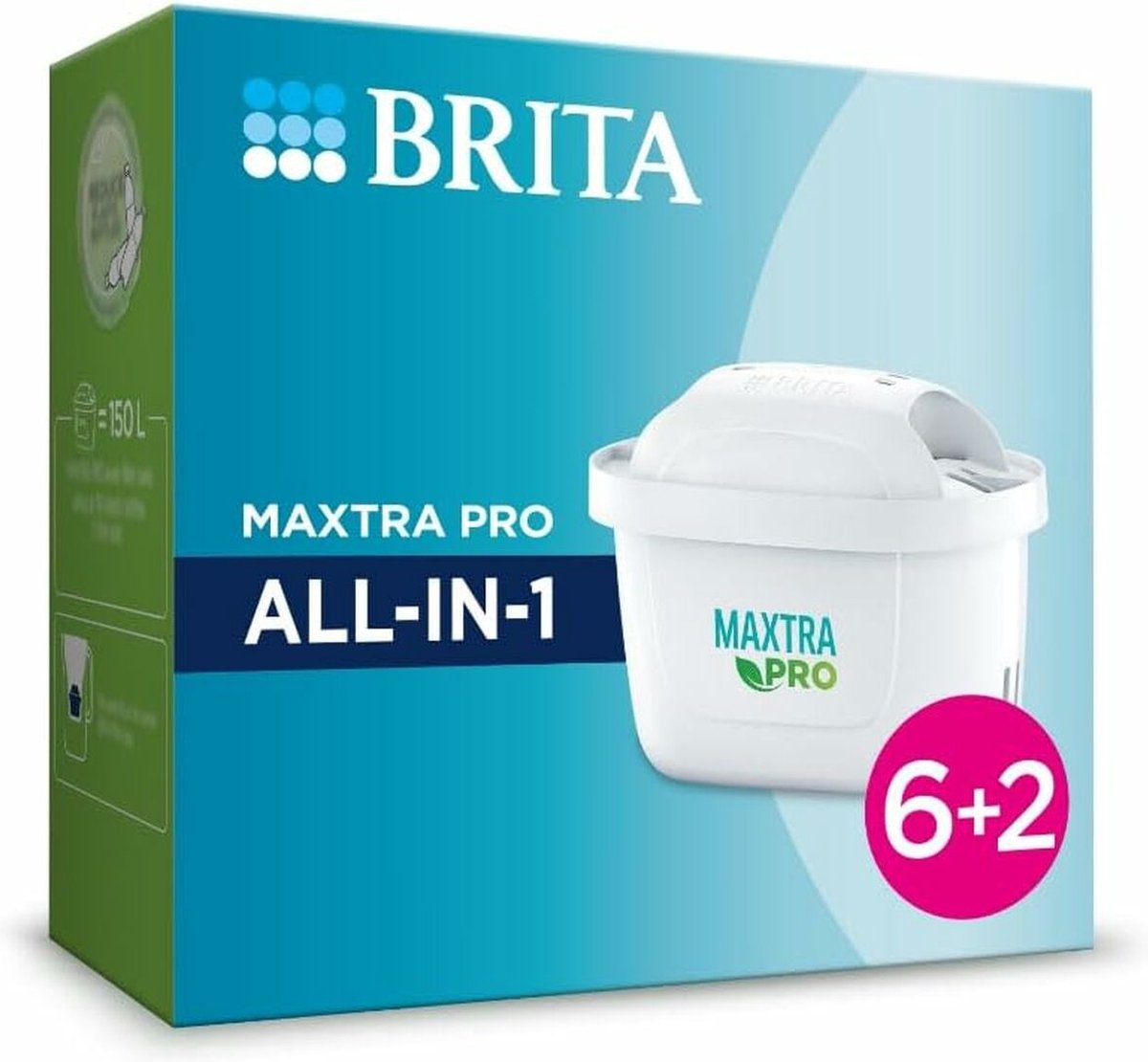 Pack Brita avec 6 filtres à eau + 2 gratuits - - maxtra pro tout-en-1