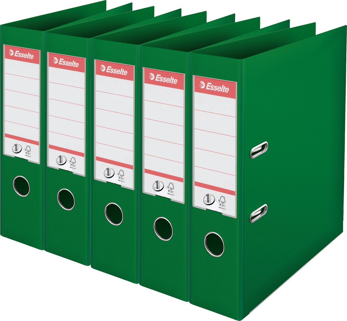 Classeur Esselte nr.1 Vivida - largeur de dos 75 mm - pack économique (5 pièces) - vert