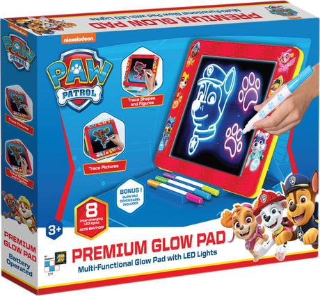 Paw Patrol - tampon lumineux premium - planche à dessin magique - multicolore