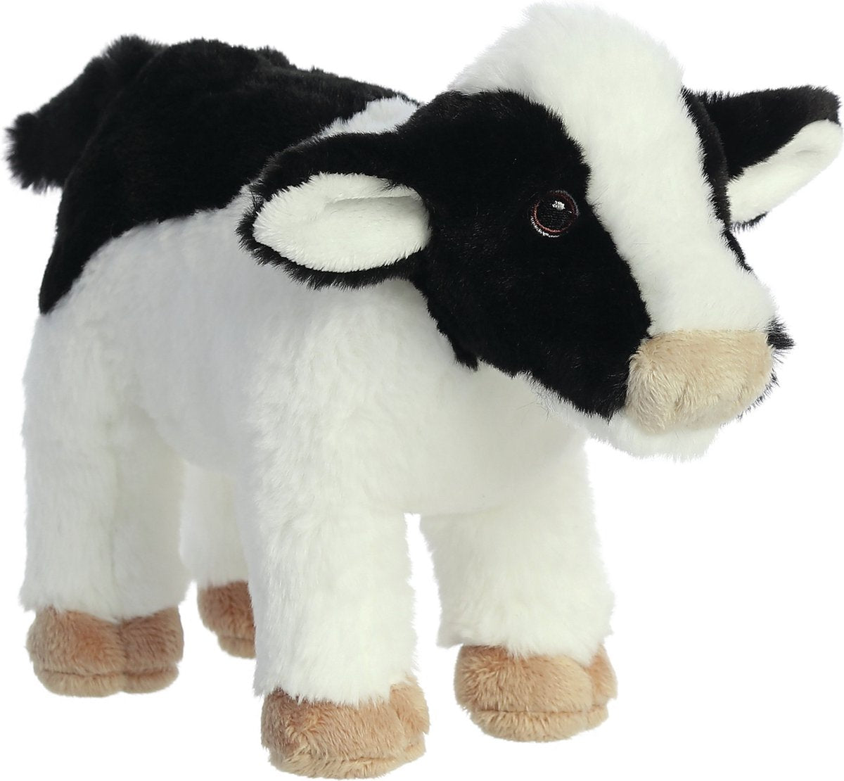 Peluche Aurora vache - peluche peluche - noir et blanc - 26 cm - peluches - animaux de la ferme
