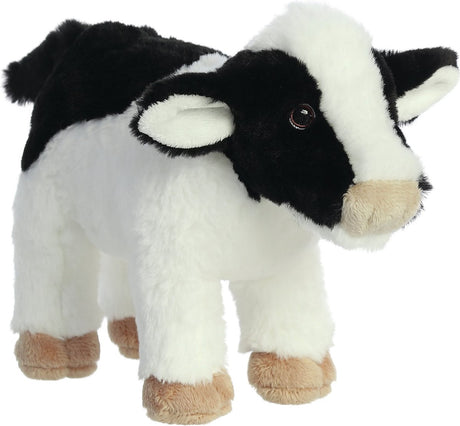 Peluche Aurora vache - peluche peluche - noir et blanc - 26 cm - peluches - animaux de la ferme