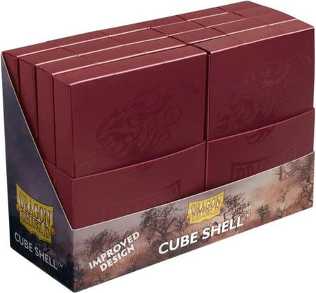 Coquille cubique de bouclier de dragon Dragonshield - rouge sang (8 pièces)