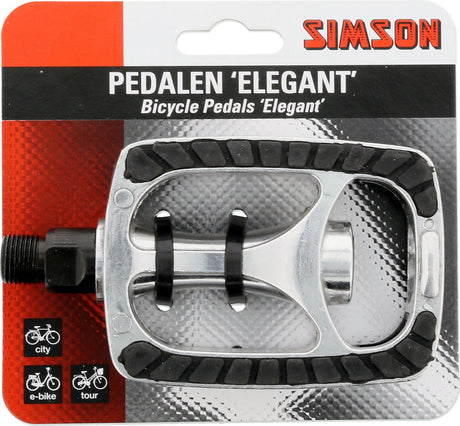 Pédales set élégant 9 16 pouces argent noir