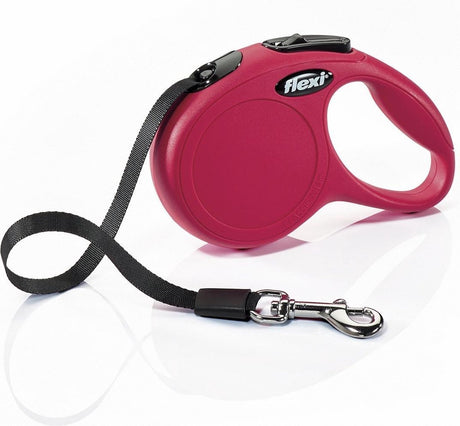 Flexi new classic tape - laisse pour chien - rouge - s - 3 m (<12kg)