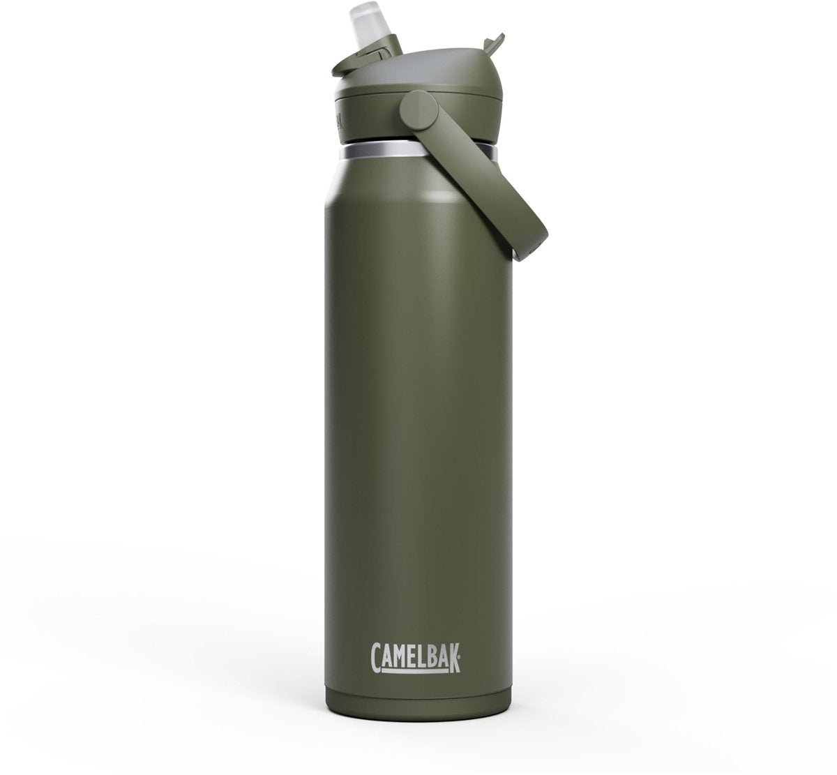 Gourde Camelbak Thrive Flip Straw - 1 l - acier inoxydable - avec paille - bouteille d'eau isolante - vert