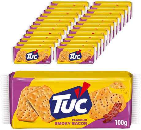 Tuc crackers bacon - 24 x 100g - snack - pour boissons - cuit au four - snacks - crackers - snack - délicieux avec le film